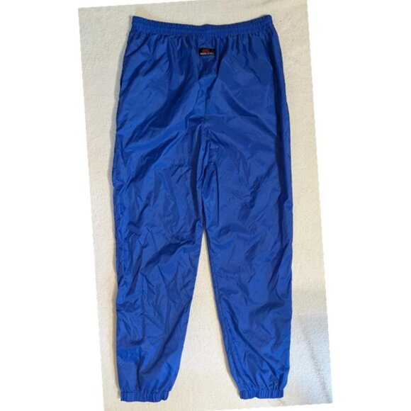 SIERRA SPORT Track Pants Mens Size L Blue Side Ankle Zip Pockets Drawstring - Picture 2 of 8